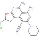 5,6-diamino-2-(chloromethyl)-8-piperidin-1-yl-1,2-dihydrofuro[2,3-c]-2,7-naphthyridine-9-carbonitrile - chemical structure im