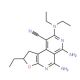 5,6-diamino-8-(diethylamino)-2-ethyl-1,2-dihydrofuro[2,3-c]-2,7-naphthyridine-9-carbonitrile - chemical structure image