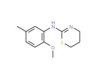 (5,6-Dihydro-4H-[1,3]thiazin-2-yl)-(2-methoxy-5-methyl-phenyl)-amine (CAS 91557-27-6) - chemical structure image