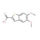5,6-Dimethoxy-1-benzothiophene-2-carboxylic acid (CAS 23046-03-9) - chemical structure image