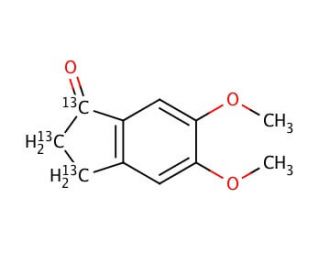 5,6-Dimethoxy[1,2,3-13C3]-indanone - chemical structure image