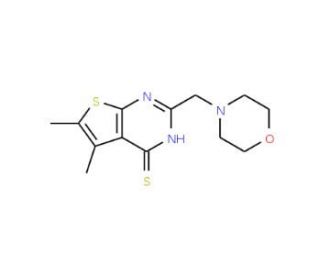5,6-dimethyl-2-(morpholin-4-ylmethyl)thieno[2,3-d]pyrimidine-4-thiol - chemical structure image