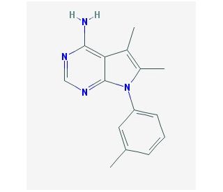 5,6-dimethyl-7-(3-methylphenyl)-7H-pyrrolo[2,3-d]pyrimidin-4-amine - chemical structure image