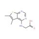 (5,6-Dimethyl-thieno[2,3-d]pyrimidin-4-ylamino)-acetic acid - chemical structure image