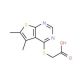 (5,6-Dimethyl-thieno[2,3-d]pyrimidin-4-ylsulfanyl)-acetic acid (CAS 296262-16-3) - chemical structure image