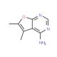 5,6-dimethylfuro[2,3-d]pyrimidin-4-amine (CAS 5117-94-2) - chemical structure image