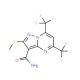 5,7-Bis(trifluoromethyl)-2-(methylthio)pyrazolo[1,5-a]pyrimidine-3-carboxamide (CAS 175203-36-8) - chemical structure image