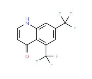 5,7-Bis(trifluoromethyl)-4-hydroxyquinoline (CAS 237076-72-1) - chemical structure image