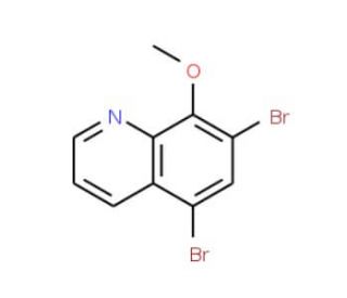 5,7-Dibromo-8-methoxyquinoline (CAS 17012-49-6) - chemical structure image