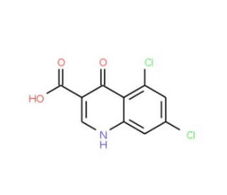 5,7-Dichloro-4-hydroxyquinoline-3-carboxylic acid (CAS 948293-74-1) - chemical structure image