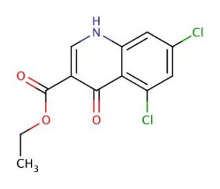 5,7-Dichloro-4-hydroxyquinoline-3-carboxylic acid ethyl ester (CAS 93514-82-0) - chemical structure image
