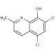 5,7-Dichloro-8-hydroxy-2-methylquinoline (CAS 72-80-0) - chemical structure image