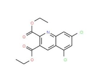 5,7-Dichloroquinoline-2,3-dicarboxylic acid diethyl ester (CAS 948293-80-9) - chemical structure image