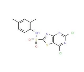 5,7-Dichlorothiazolo[4,5-d]pyrimidin-2-sulfonic acid (2,4-dimethylphenyl)amide - chemical structure image