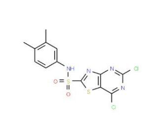 5,7-Dichlorothiazolo[4,5-d]pyrimidin-2-sulfonic acid (3,4-dimethylphenyl)amide - chemical structure image