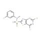5,7-Dichlorothiazolo[4,5-d]pyrimidin-2-sulfonic acid (3-chlorophenyl)methylamide - chemical structure image