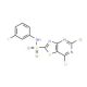 5,7-Dichlorothiazolo[4,5-d]pyrimidin-2-sulfonic acid (3-fluorophenyl)amide - chemical structure image