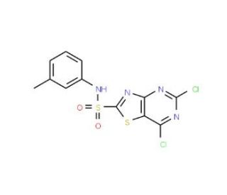 5,7-Dichlorothiazolo[4,5-d]pyrimidin-2-sulfonic acid (3-methylphenyl)amide - chemical structure image