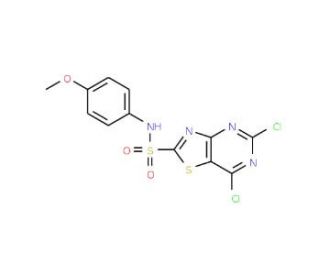 5,7-Dichlorothiazolo[4,5-d]pyrimidin-2-sulfonic acid (4-methoxyphenyl)amide - chemical structure image