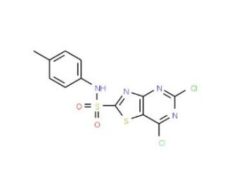 5,7-Dichlorothiazolo[4,5-d]pyrimidin-2-sulfonic acid (4-methylphenyl)amide - chemical structure image