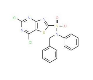5,7-Dichlorothiazolo[4,5-d]pyrimidin-2-sulfonic acid benzylphenylamide - chemical structure image