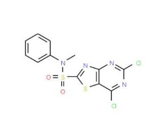 5,7-Dichlorothiazolo[4,5-d]pyrimidin-2-sulfonic acid methylphenylamide - chemical structure image
