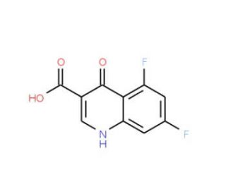 5,7-Difluoro-4-hydroxyquinoline-3-carboxylic acid (CAS 228728-18-5) - chemical structure image