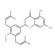5,7-Dihydroxy-2-[4-methoxy-3,5-bis-(3-methyl-but-2-enyl)-phenyl]-chroman-4-one - chemical structure image