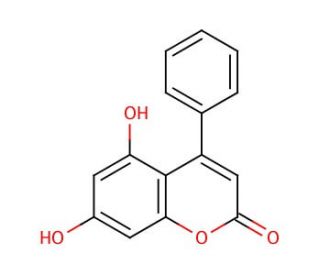5,7-Dihydroxy-4-propylcoumarin (CAS 66346-59-6) - chemical structure image
