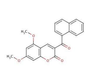 5,7-Dimethoxy-3-(1-naphthoyl)coumarin (CAS 86548-40-5) - chemical structure image