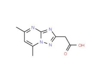 (5,7-Dimethyl-[1,2,4]triazolo[1,5-a]pyrimidin-2-yl)-acetic acid (CAS 256348-41-1) - chemical structure image