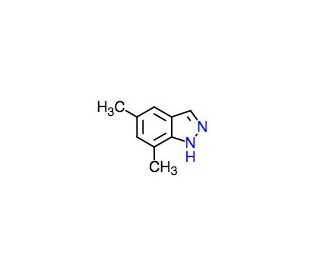 5,7-dimethyl-1H-indazole (CAS 43067-41-0) - chemical structure image