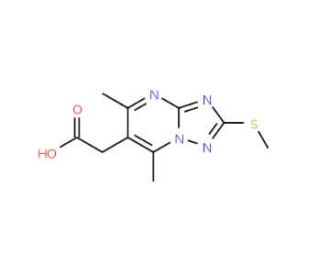 [5,7-dimethyl-2-(methylthio)[1,2,4]triazolo[1,5-a]pyrimidin-6-yl]acetic acid - chemical structure image