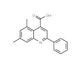 5,7-dimethyl-2-phenylquinoline-4-carboxylic acid - chemical structure image