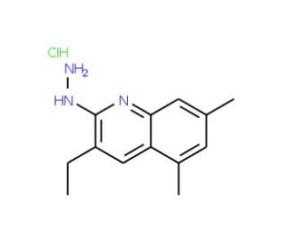 5,7-Dimethyl-3-ethyl-2-hydrazinoquinoline hydrochloride (CAS 1170145-13-7) - chemical structure image