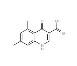 5,7-Dimethyl-4-hydroxyquinoline-3-carboxylic acid (CAS 948293-86-5) - chemical structure image