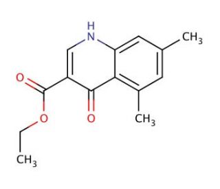 5,7-Dimethyl-4-hydroxyquinoline-3-carboxylic acid ethyl ester (CAS 93514-84-2) - chemical structure image