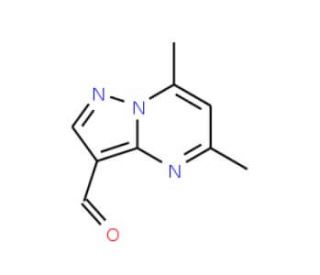 5,7-Dimethyl-pyrazolo[1,5-a]pyrimidine-3-carbaldehyde (CAS 878414-63-2) - chemical structure image