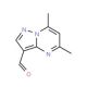 5,7-Dimethyl-pyrazolo[1,5-a]pyrimidine-3-carbaldehyde (CAS 878414-63-2) - chemical structure image