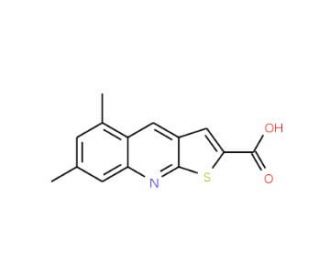 5,7-Dimethyl-thieno[2,3-b]quinoline-2-carboxylic acid - chemical structure image