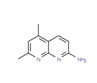5,7-Dimethyl[1,8]naphthyridin-2-amine (CAS 39565-07-6) - chemical structure image