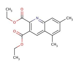 5,7-Dimethylquinoline-2,3-dicarboxylic acid diethyl ester (CAS 948293-92-3) - chemical structure image