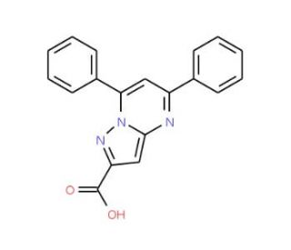 5,7-Diphenylpyrazolo[1,5-a]pyrimidine-2-carboxylic acid (CAS 5646-98-0) - chemical structure image