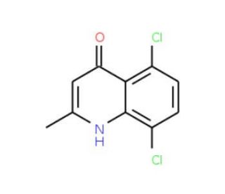 5,8-Dichloro-2-methyl-4-quinolinol (CAS 1447-40-1) - chemical structure image