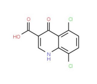 5,8-Dichloro-4-hydroxyquinoline-3-carboxylic acid (CAS 35973-26-3) - chemical structure image