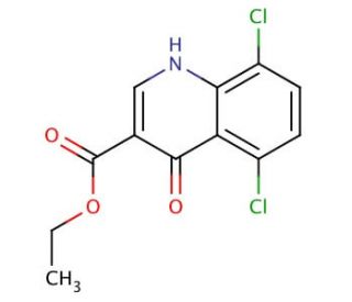 5,8-Dichloro-4-hydroxyquinoline-3-carboxylic acid ethyl ester (CAS 35975-58-7) - chemical structure image
