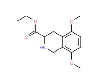 5,8-Dimethoxy-1,2,3,4-tetrahydro-isoquinoline-3-carboxylic acid ethyl ester (CAS 198021-01-1) - chemical structure image