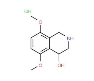 5,8-dimethoxy-1,2,3,4-tetrahydroisoquinolin-4-ol hydrochloride (CAS 102073-77-8) - chemical structure image