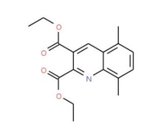 5,8-Dimethylquinoline-2,3-dicarboxylic acid diethyl ester (CAS 948294-01-7) - chemical structure image
