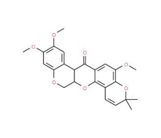 5,9,10-Trimethoxy-3,3-dimethyl-13,13a-dihydro-3H,7aH-pyrano[2,3-c;6,5-f&prime;]dichromen-7-one - chemical structure image